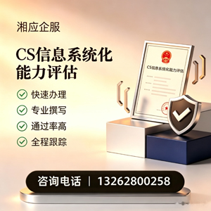 邵阳CS信息系统化能力评估申报服务