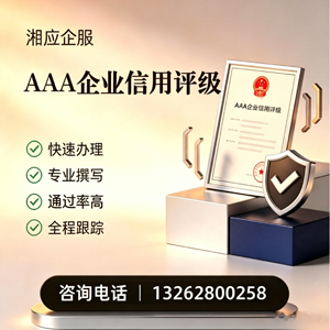 邵阳AAA企业信用评级申请服务